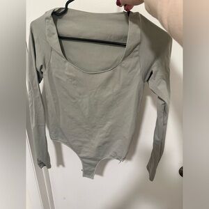 Skims Mint Green Long sleeve Bodysuit